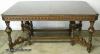  Ornate Walnut Dining Table 