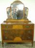  Ornate Walnut Dresser Mirror 