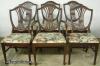  Set Mahogany Shieldback Dining Chairs 