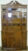  Burl Walnut China Cabinet 