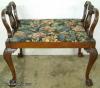 Ornate Flame Mahogany Ball Claw Vanity Bench Ornate Flame Mahogany Ball Claw Vanity Bench