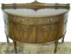  Ornate Walnut Demilune Server 