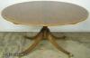  Oval Mahogany Banded Inlay Dining Table 