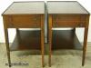  Pair Inlaid Mahogany End Tables 