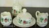 Floral Decorated Milk Glass Floral Decorated Milk Glass