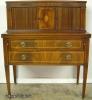 Inlaid Flame Mahogany Tambour Desk Inlaid Flame Mahogany Tambour Desk