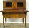 Inlaid Flame Mahogany Tambour Desk Inlaid Flame Mahogany Tambour Desk