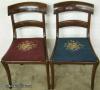 Pair Empire Needle Point Chairs Pair Empire Needle Point Chairs