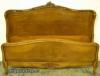  French Burl Walnut Full Size Bed 