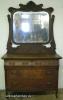 Ornate Tiger Oak Dresser Mirror 