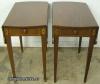  Pair Inlaid Mahogany Kittinger Drop Leaf Lamp Tables Back 
