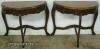  Pair Walnut Half Tables 