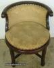  Round Mahogany Revolving Vanity Bench 