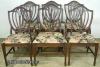  Set 6 Mahogany Shieldback Dining Chairs 