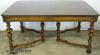  Burl Walnut Oak Dining Table 