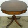  Flame Mahogany Leather Top Lamp Table 