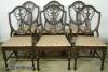  Set Mahogany Shieldback Chairs 