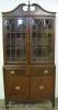  Burl Walnut China Cabinet 