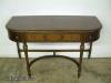  Burl Walnut Demilune Console Table 