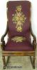  Empire Flame Mahogany Needlepoint Rocker 