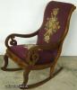  Empire Flame Mahogany Needlepoint Rocker 