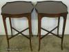  Pair Mahogany Lamp Tables 
