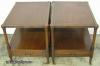  Pair Mahogany Leather Top Lamp Tables 