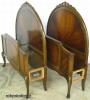  Pair Walnut French Style Twin Beds 