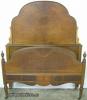  Burl Walnut Twin Bed 