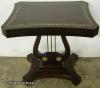  Mahogany Lyre Base Lamp Table 