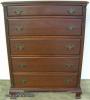  Mahogany 5 Drawer Straight Front Chest 