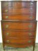  Mahogany 6 Drawer Bowed Front Chest 