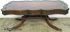  Leather Top Mahogany Coffee Table 