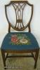  Mahogany Shieldback Needlepoint Desk Chair 