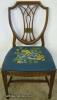  Mahogany Shieldback Needlepoint Desk Chair 