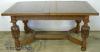  Ornate Oak Dining Table 