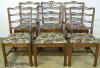  Set Mahogany Ribbon Back Dining Chairs 