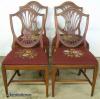  Set Mahogany Shieldback Needlepoint Dining Chairs 