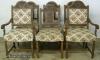  Set Ornate Oak Dining Chairs 