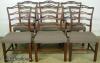  Set Ribbon Back Mahogany Dining Chairs 