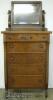 Walnut Empire Chest Mirror Walnut Empire Chest Mirror