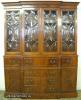  Flame Mahogany Bubble Glass Breakfront 