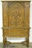  Ornate Oak China Cabinet 