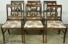  Set Mahogany Lyre Back Chairs 