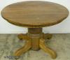  Round Oak Pedestal Dining Room Table 