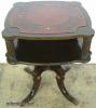  Mahogany Leather Top Lamp Table 