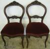  Pair Victorian Rose Back Chairs 