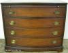  Bow Front Mahogany 4 Drawer Bachelors Chest 