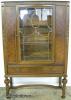  Burl Walnut China Cabinet 