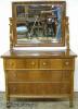  Circassian Walnut 4 Drawer Dresser With Mirror 